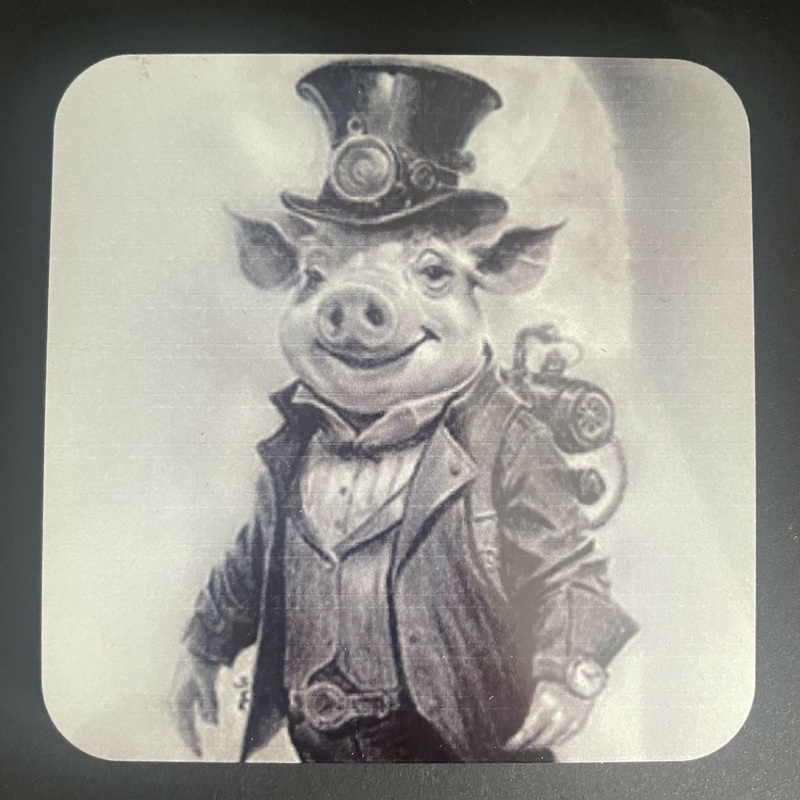 Steampunk Pig Coaster