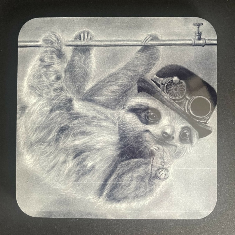 Steampunk Sloth Coaster