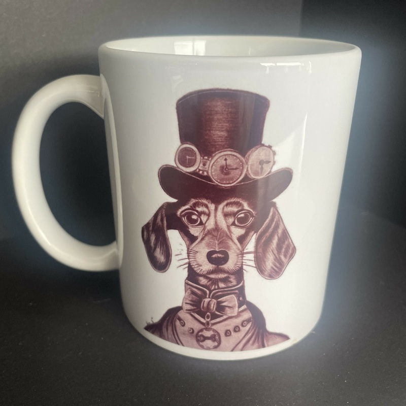 Steampunk Style Dachshund Mug