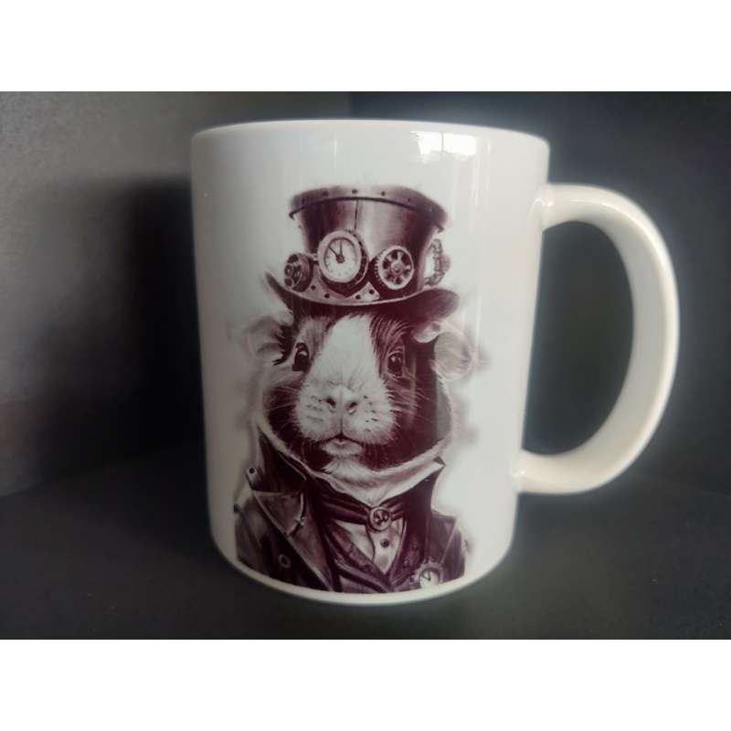 Steampunk Style Guinea Pig Mug