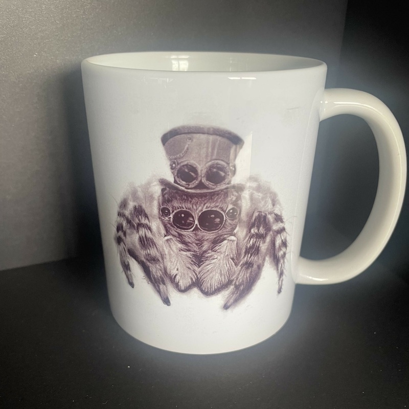 Steampunk Style Jumping Spider Mug