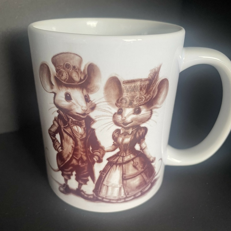 Steampunk Style Mouse Couple Mug