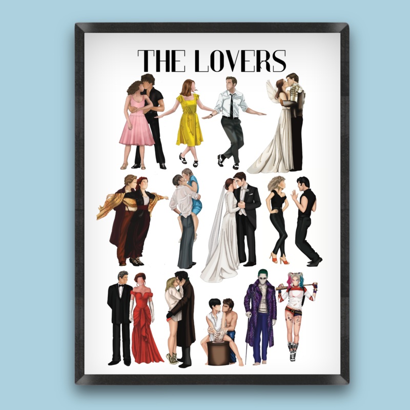 The Lovers Illustration Print|A3|A4