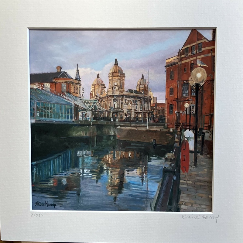 A Sunny Day at Princes Dock. Limited Edition Giclee Print
