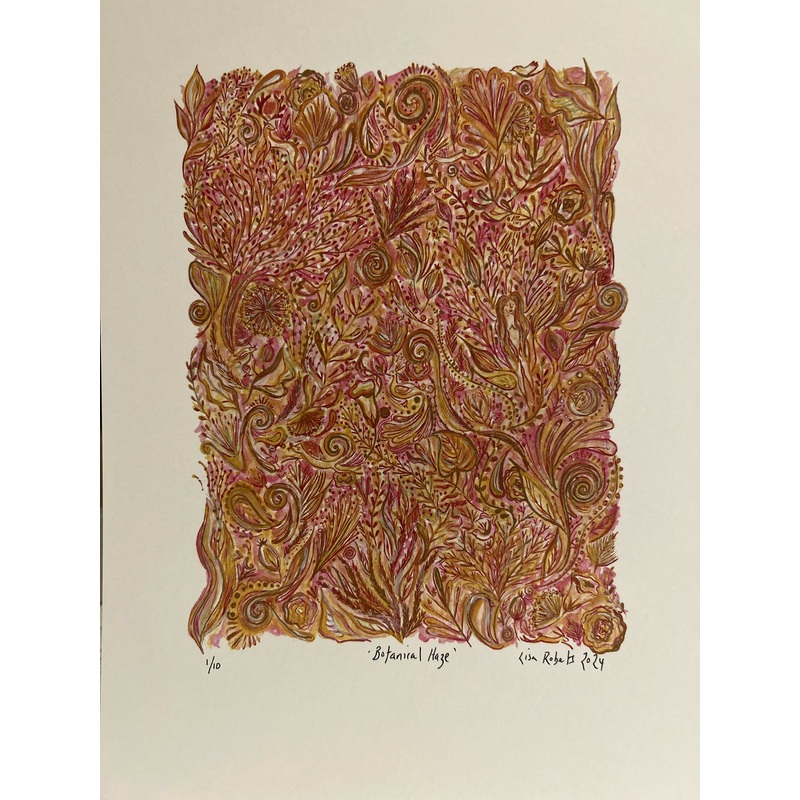 Botanical Haze Limited Edition, Signed A4 Print Taken From Original Artwork
