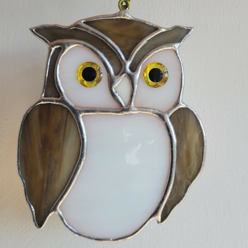 Glass Owl Hanging Decoration
