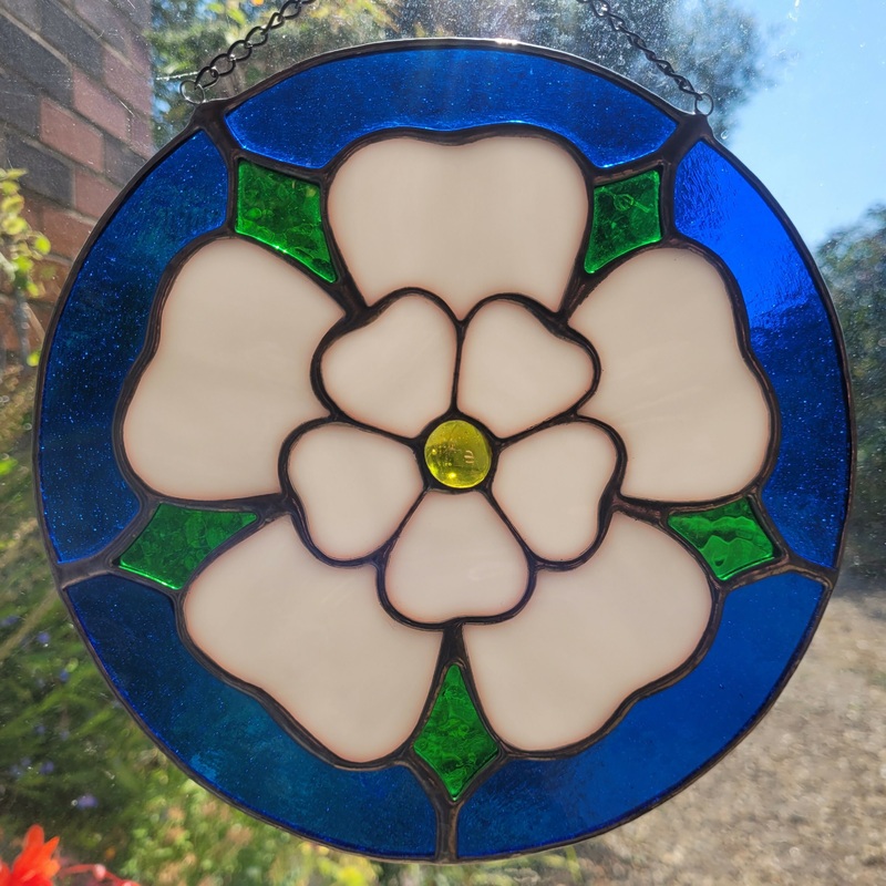 Glass Yorkshire Rose Panel