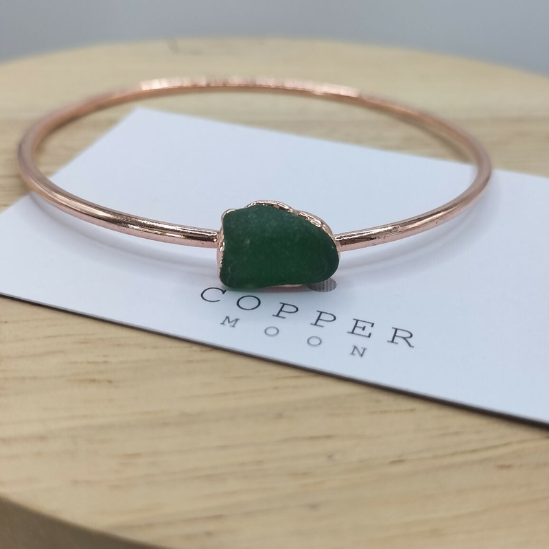 Green Seaglass Bangle