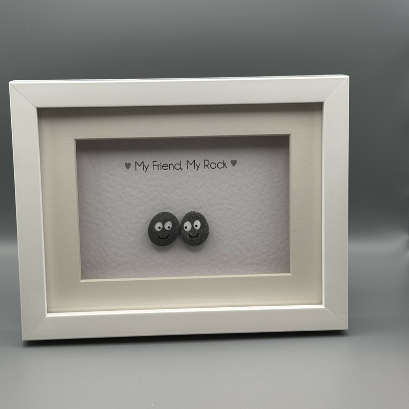 My Friend, My Rock – Small|My Friend, My Rock (410). Small with grey textured frame|My Friend, My Rock (404). Small with grey textured frame|My Friend, My Rock. Small. Dark frame|My Friend, My Rock – Small White frame