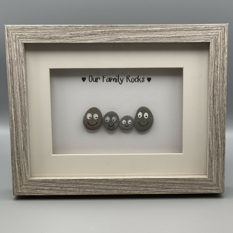 Our Family Rocks with Pebble Faces – Small