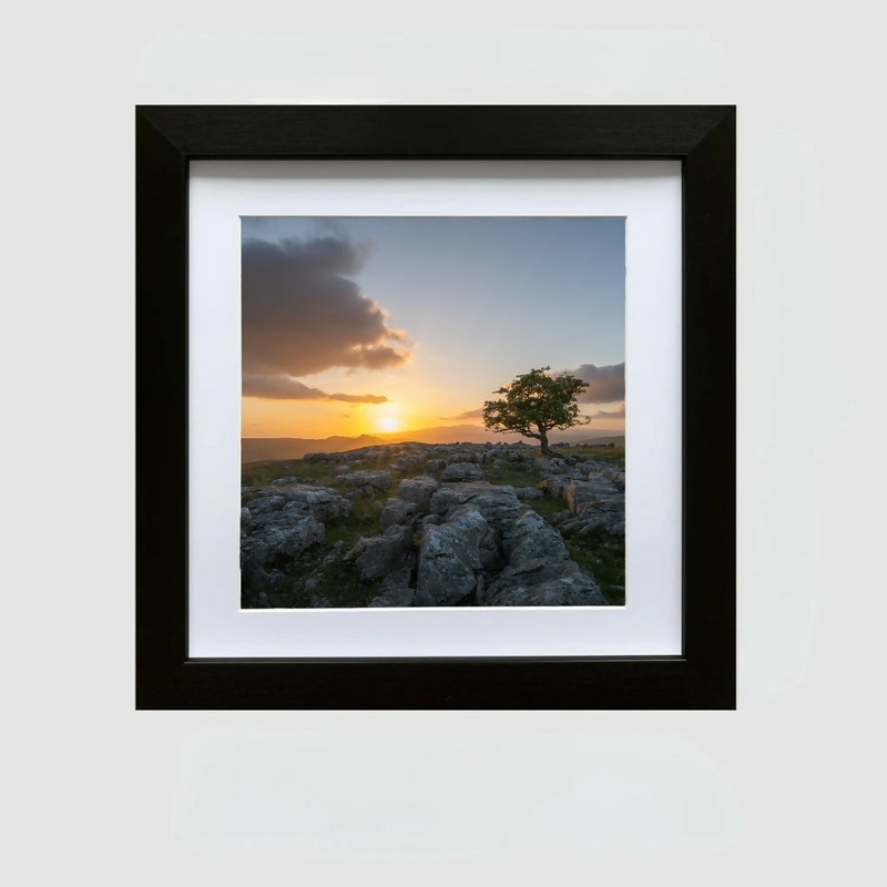 WINSKILL STONES AT SUNSET – NORTH YORKSHIRE DALES – FRAMED PHOTOGRAPHIC PRINT