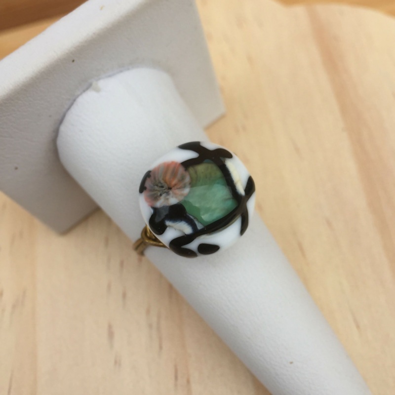 Lampwork Glass Ring LKR165