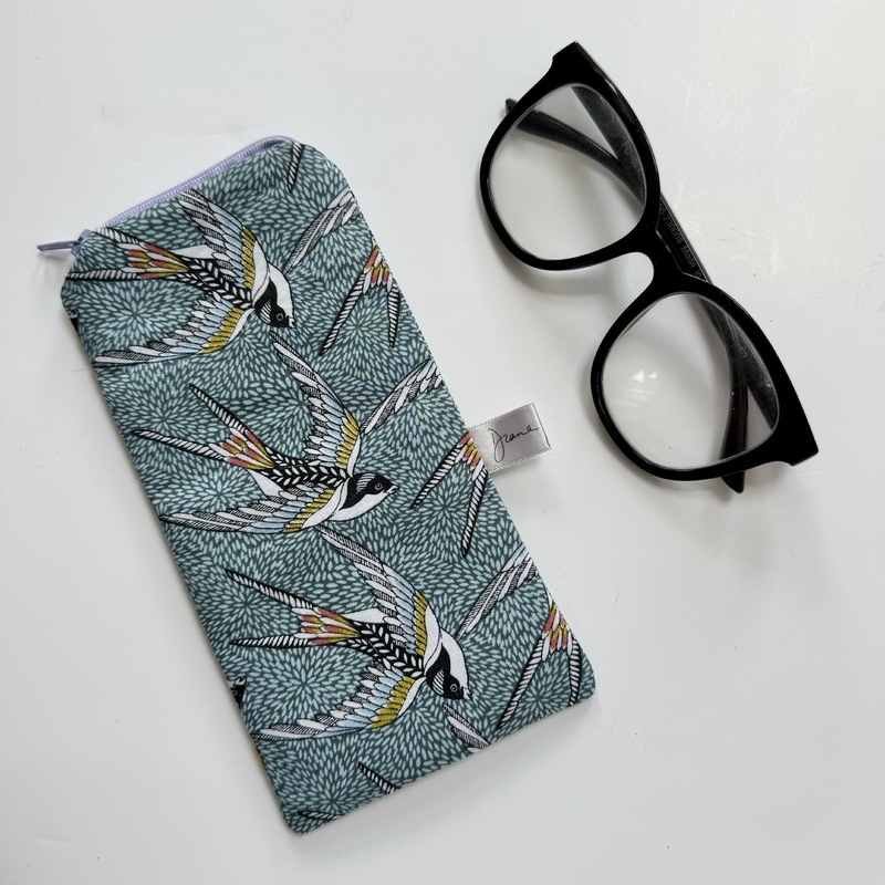 Glasses Case – Blue Swallow