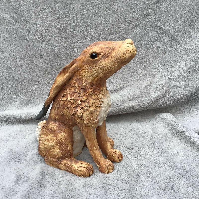 Moongazing Hare sculpture|moongazing Hare