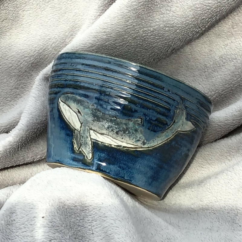 Ocean Swirl Whale Bowl