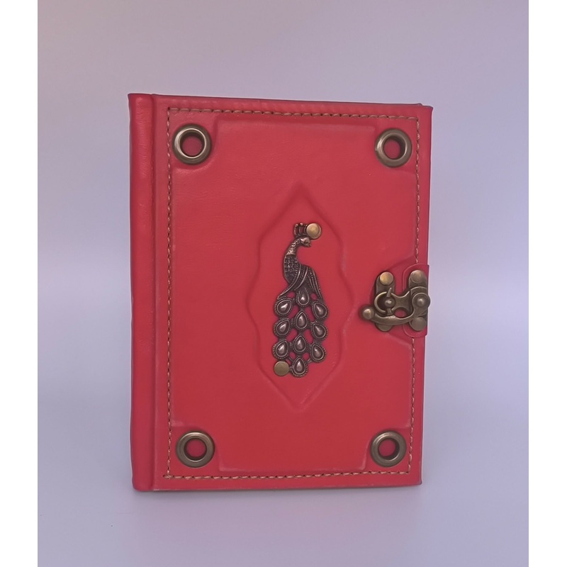 Peacock Medium Notebook with Plain Paper