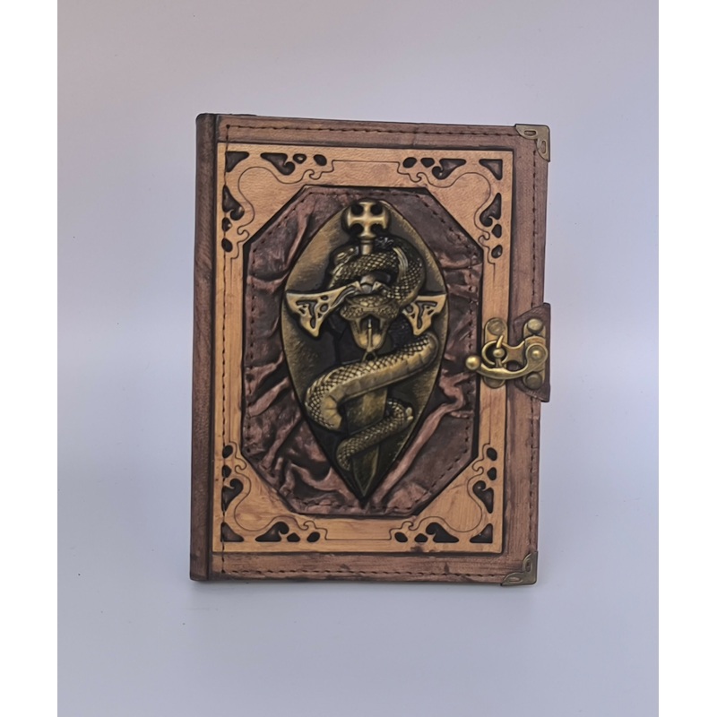 POLY SNAKE SWORD Medium Notebook with Plain Paper