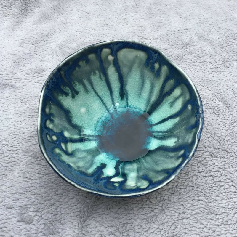 Porcelain Crackle Glaze Trinket Dish
