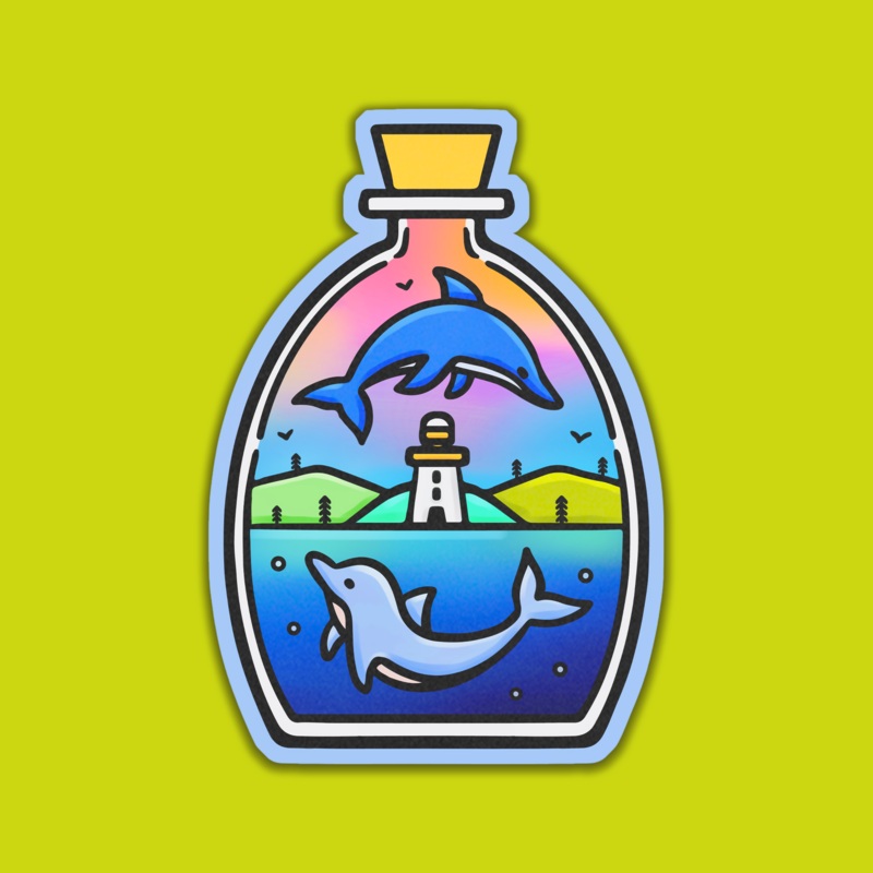Sticker – Dolphin