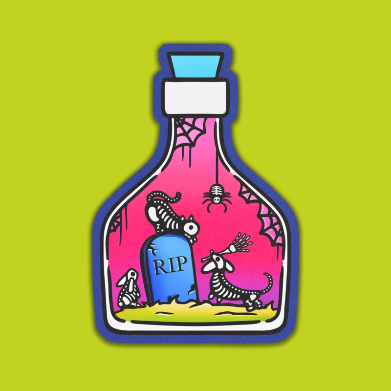 Sticker – Skeleton Pets