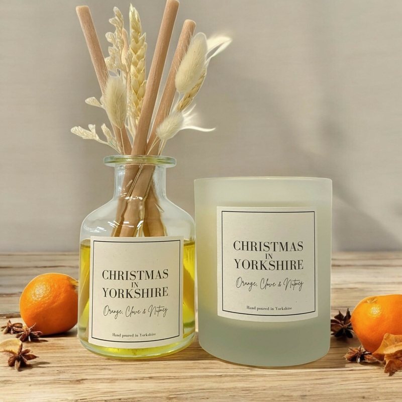 Christmas in Yorkshire Candle & Diffuser Gift Set – Orange, Clove and Nutmeg