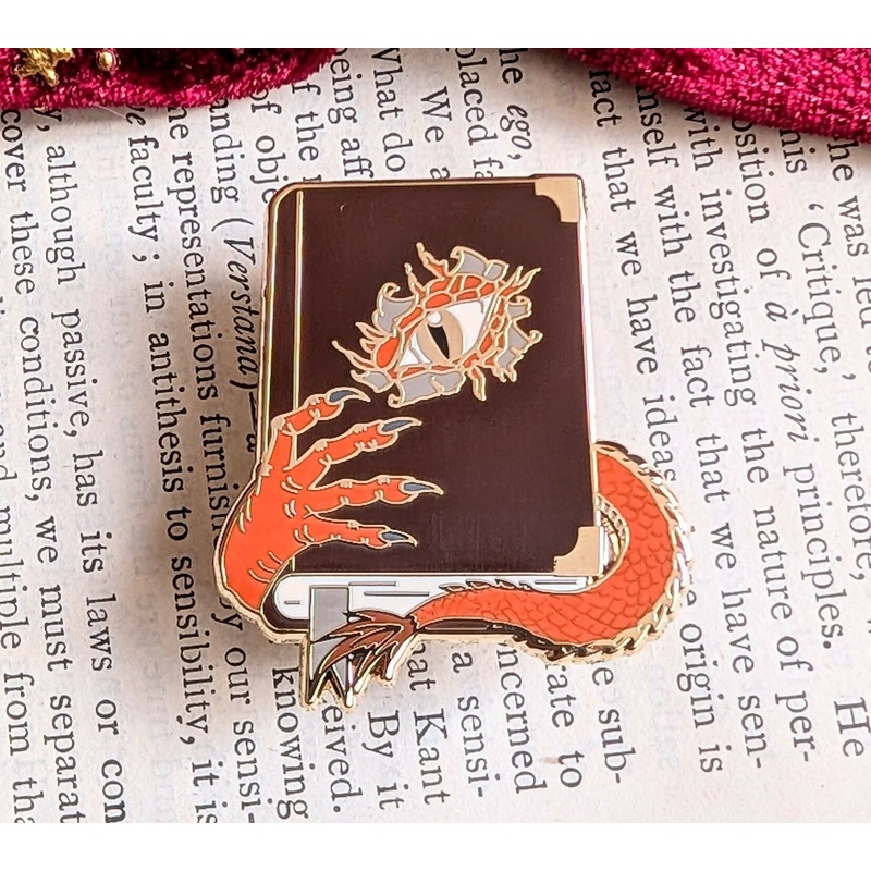 Dragon Book Enamel Pin