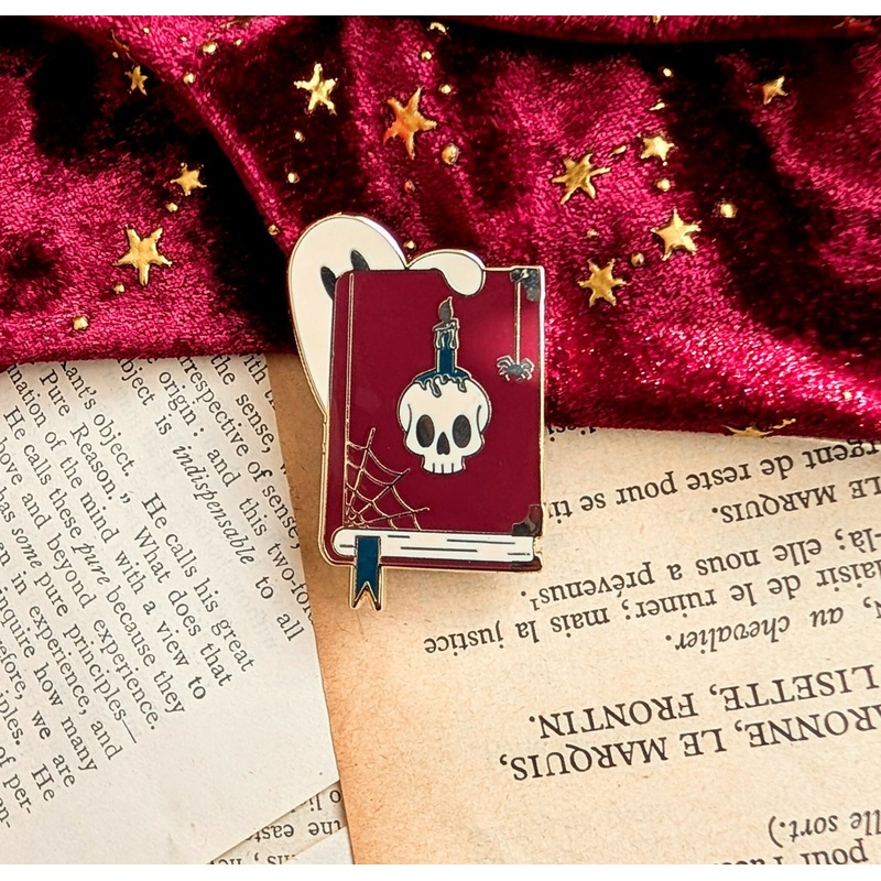 Ghost Book Enamel Pin