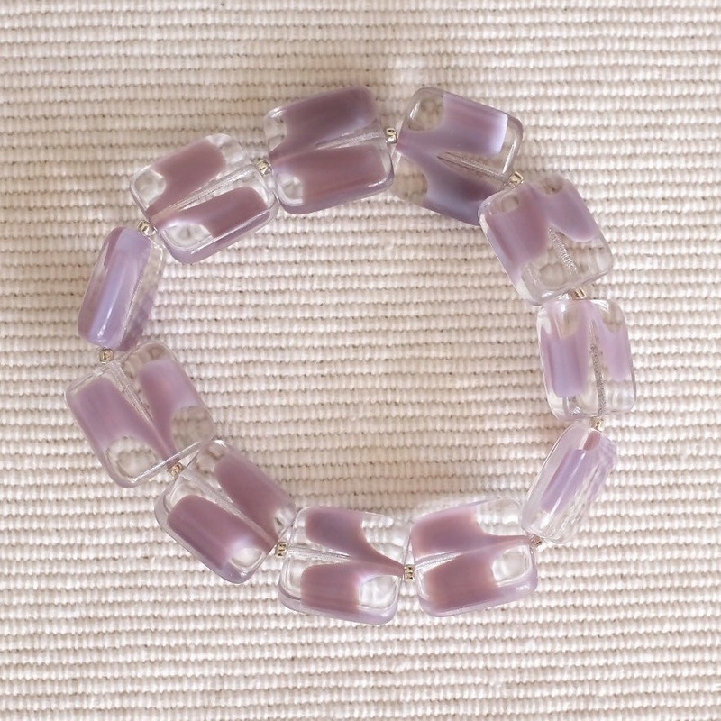 Lilac Squares Bracelet