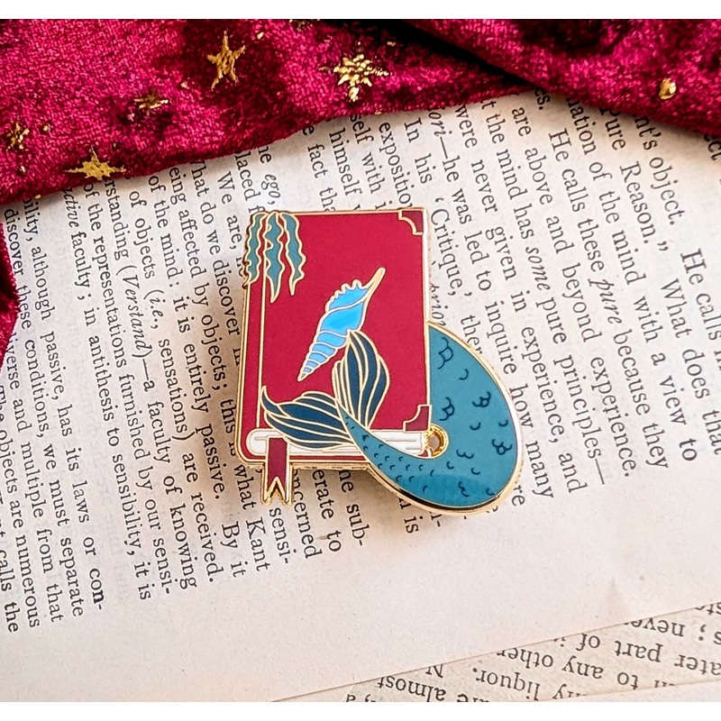 Mermaid Book Enamel Pin