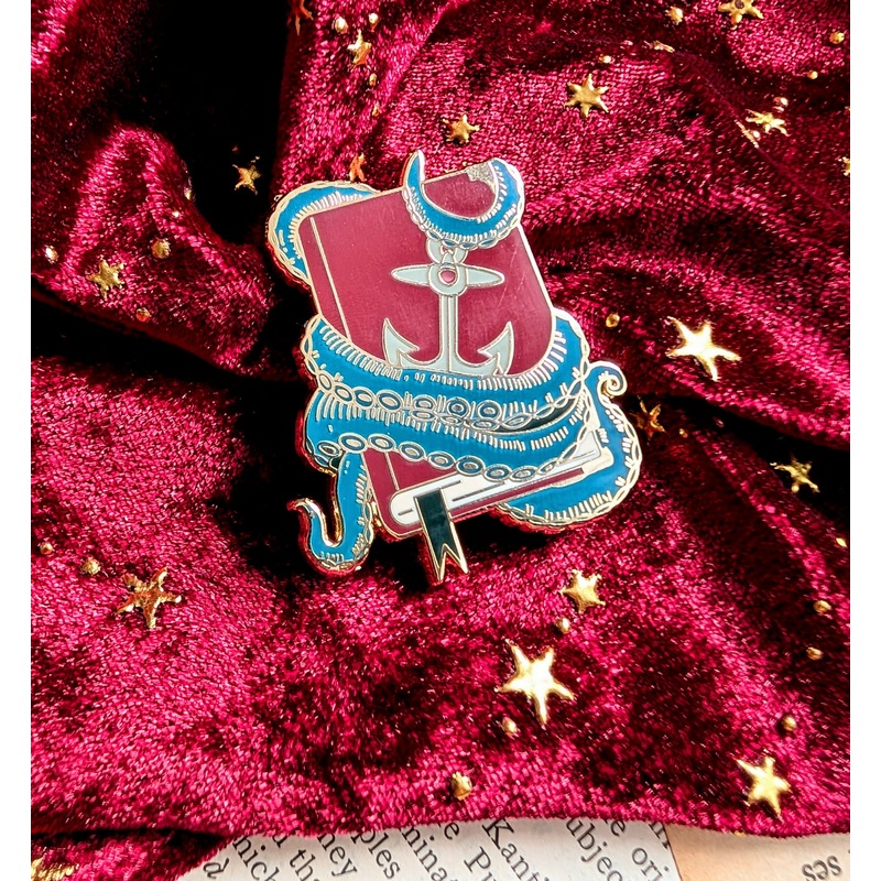 Sea Monster Book Enamel Pin