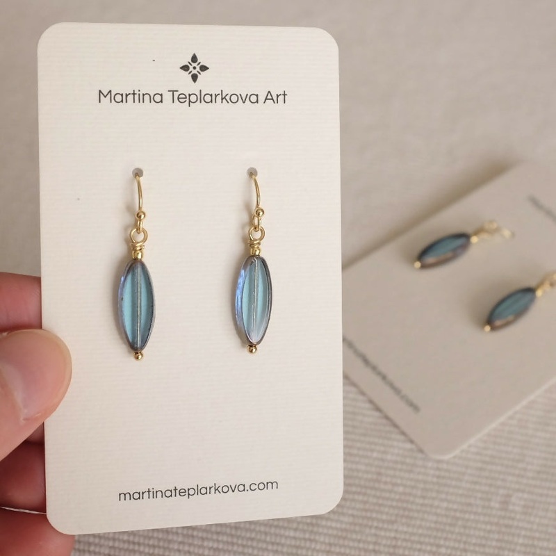 Teal and Bronze Earrings