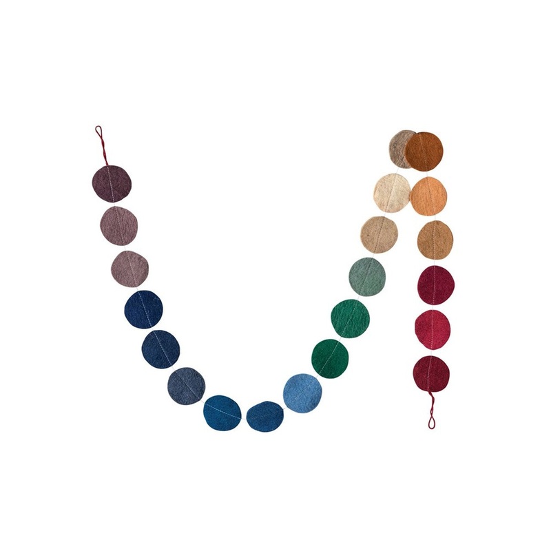 Wool Felt Flat Circle Garland