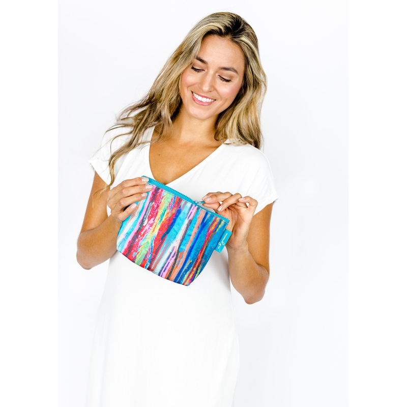 mb greene Small Zip Top|Camel|Multi