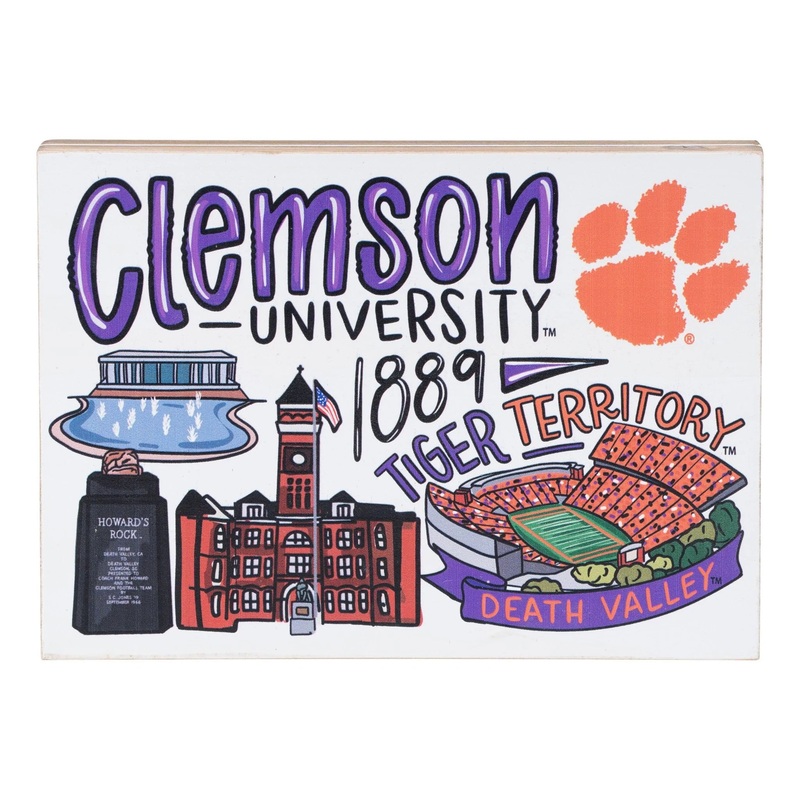 Collegiate Fan Block -Clemson Icons
