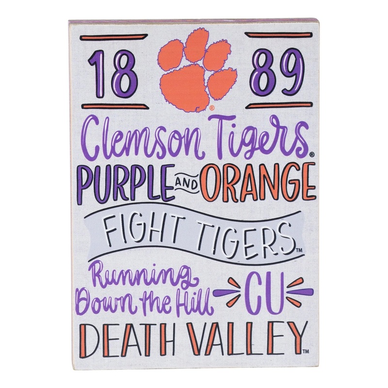 Collegiate Fan Block -Clemson Spirit