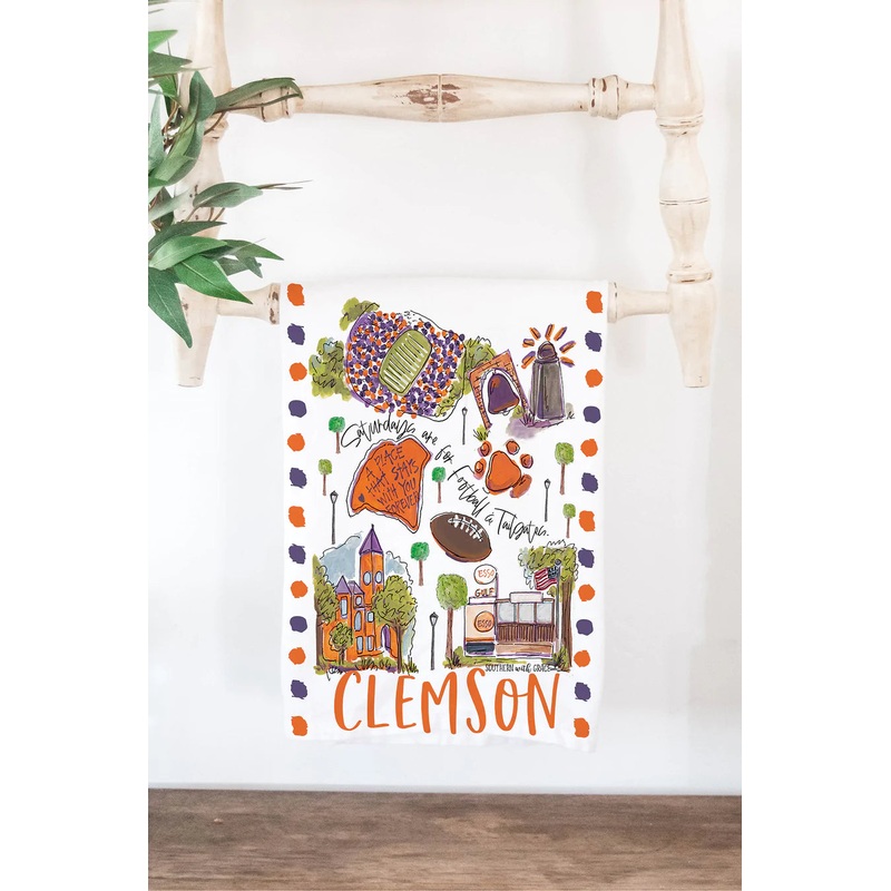 Collegiate Tea Towel -Clemson
