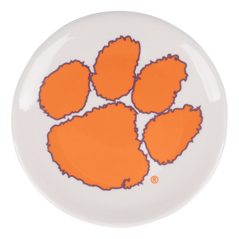 Collegiate Trinket Tray -Clemson Paw
