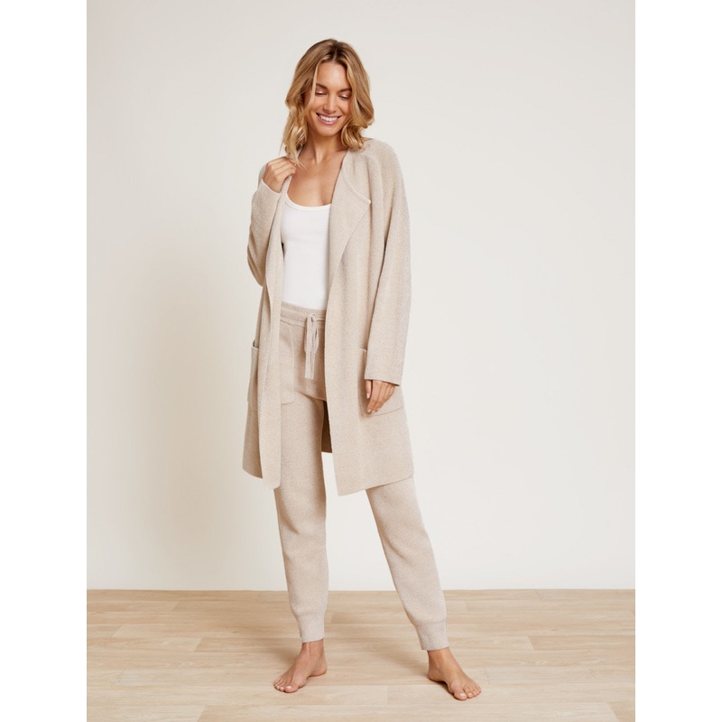 CozyChic Wide Collar Jacket -Sand Dollar