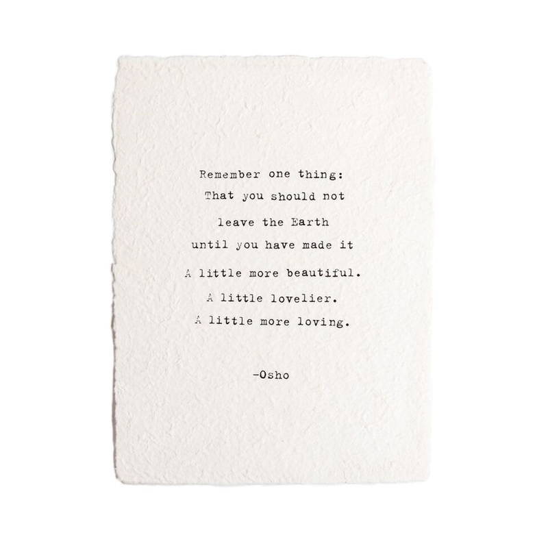Handmade Paper Print -Osho