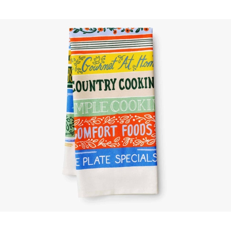 Rifle Paper Tea Towel -Cookbooks