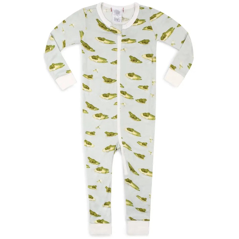 MilkBarn Zipper Pajama -Leapfrog 3-6M