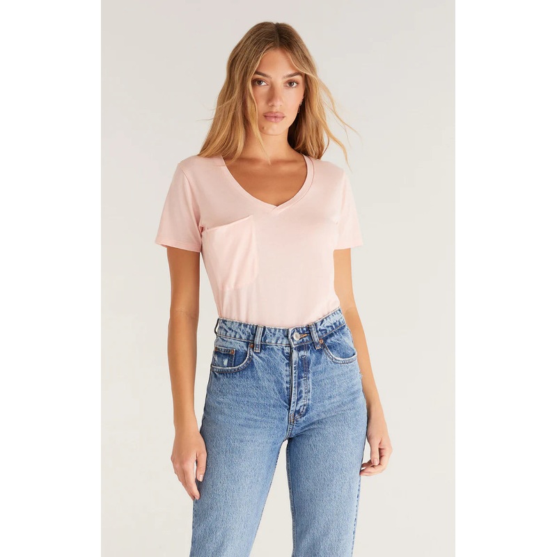 Z Supply Pocket Tee -Melon|X-Small|Small|Medium|Large