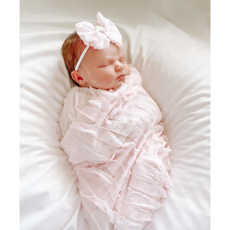 Awesome Swaddle Wrap & Headband Set -Perfect Pink