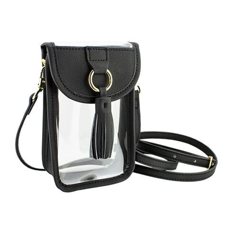 Capri Cell Phone Crossbody- Black