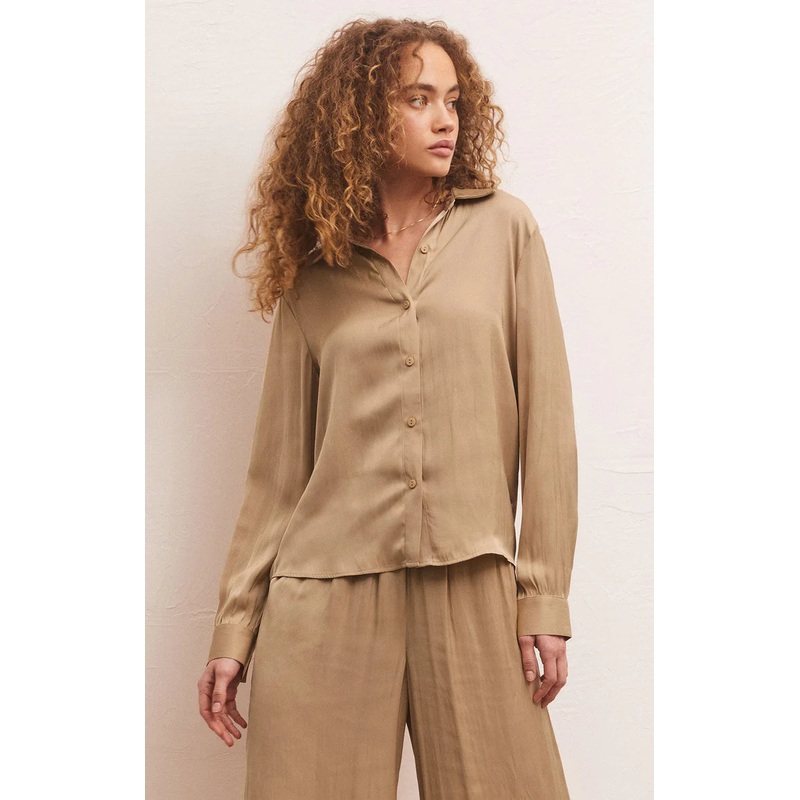 Z Supply Serenity Luxe Sheen Top -Rattan