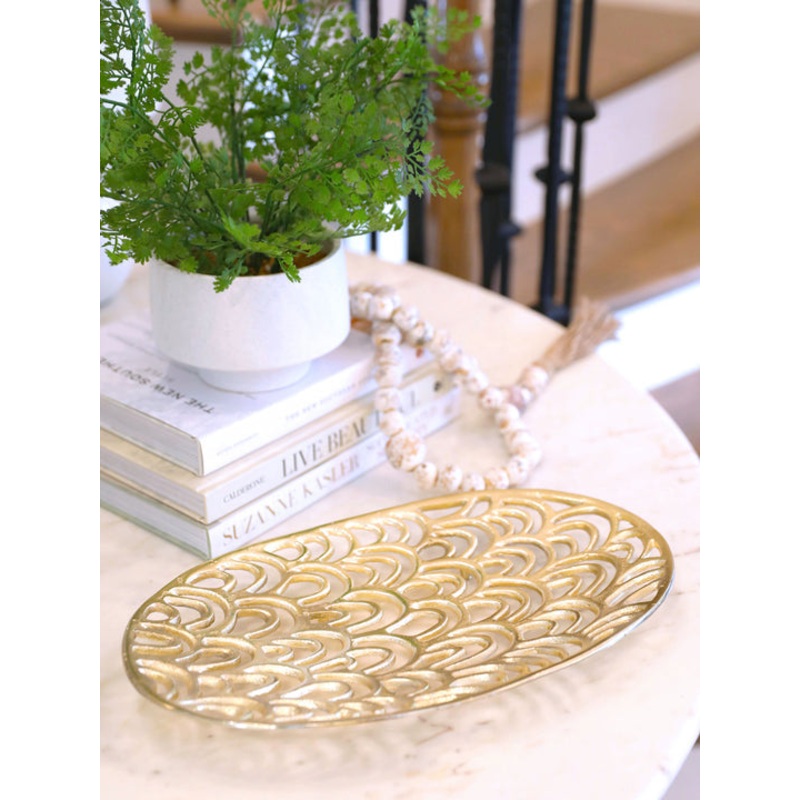 Scalloped Gold Tray
