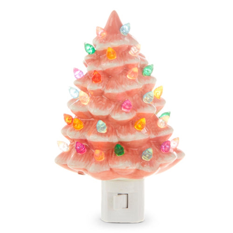 Vintage Tree Night Light -Pink