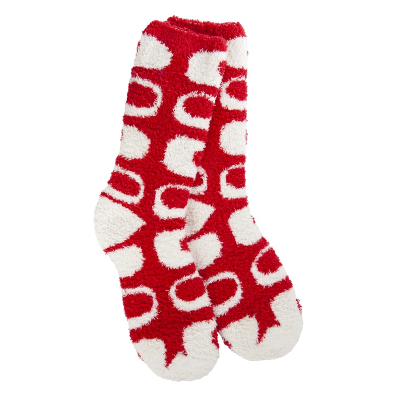 WS Socks Holiday Fireside Crew -Retro Geo