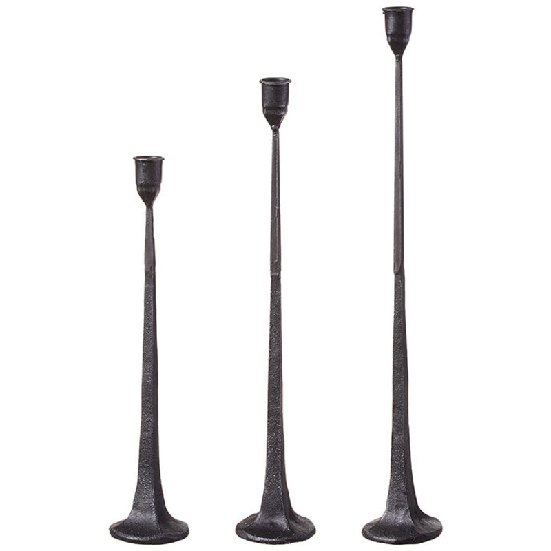 Black Iron Candlesticks (set of 3)