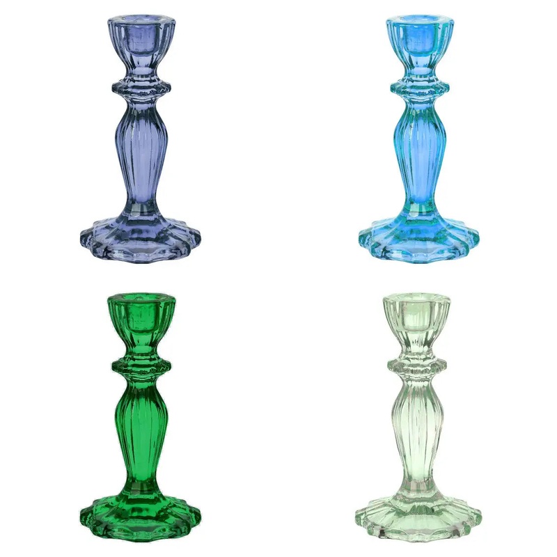 Spring Tall Glass Candle Holders